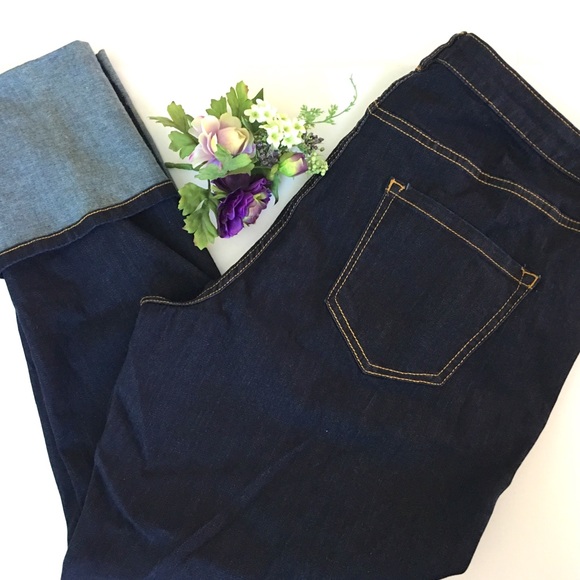 Lane Bryant Denim - Lane Bryant skinny low rise cuffed jeans